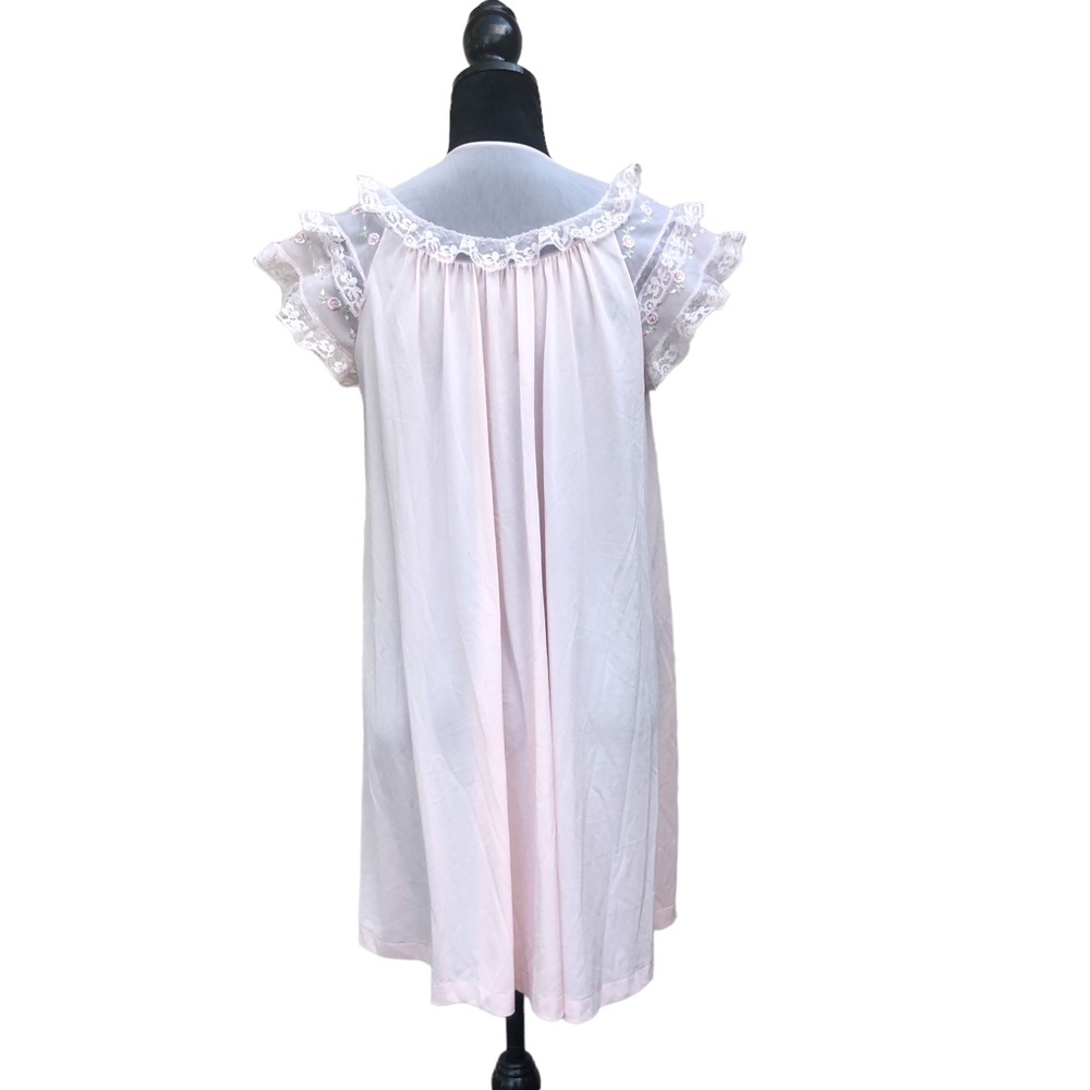 Shadowline Pink Sheer Nylon Nightie size Small - Picture 4 of 10